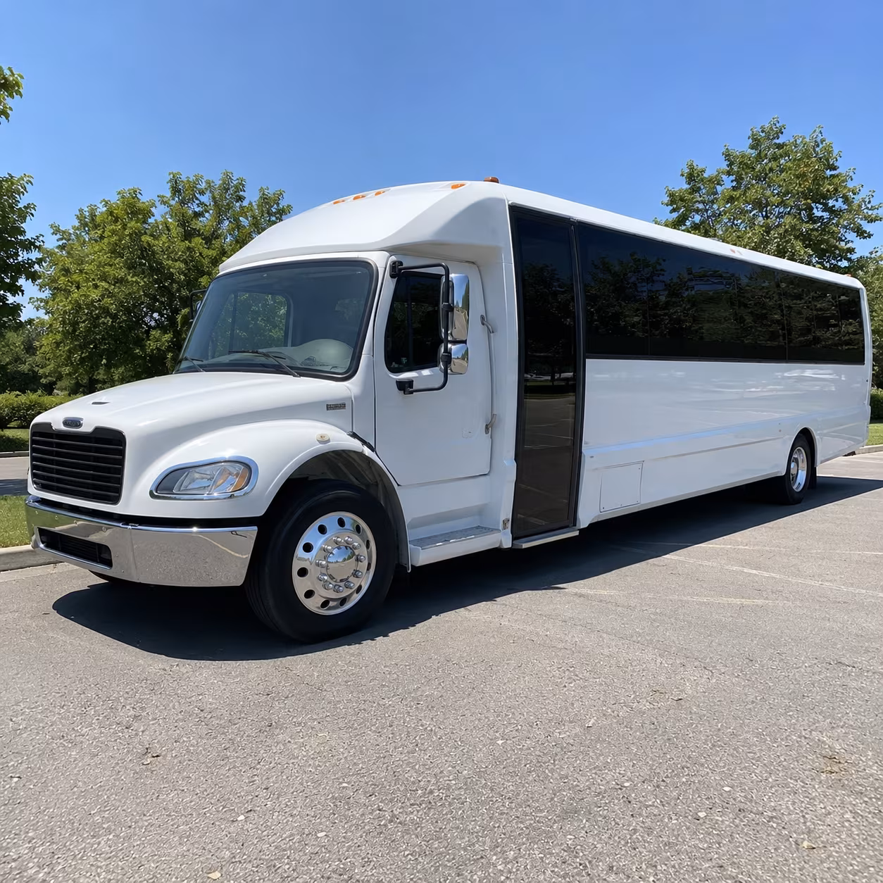 corporate shuttle buses along the pines boulevard corridor