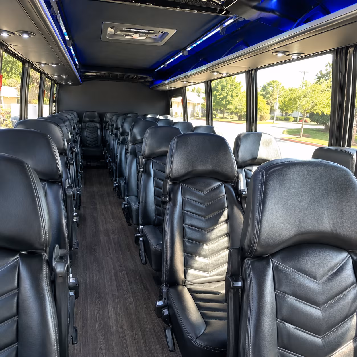 pembroke pines 25 passenger minibus inside
