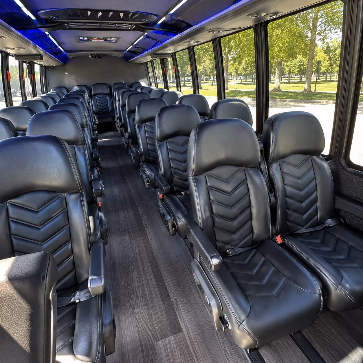 pembroke pines 25 passenger minibus interior