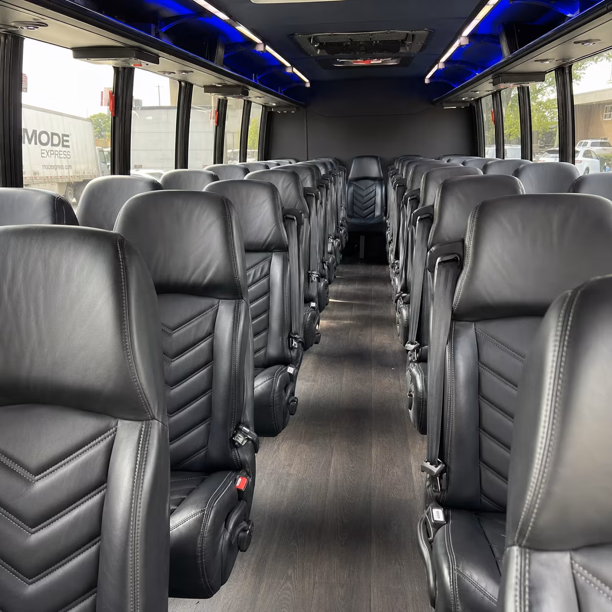 pembroke pines 28 passenger minibus inside