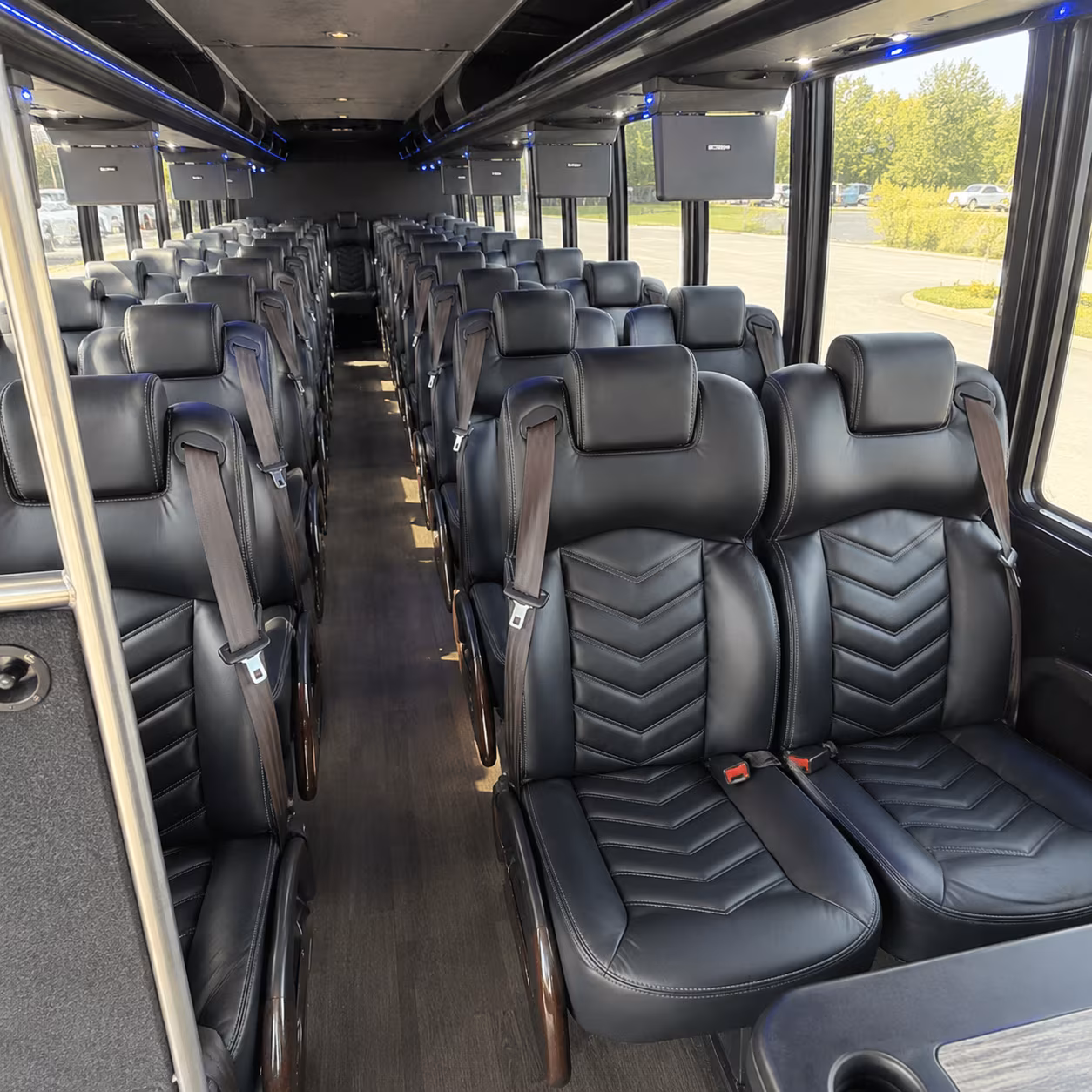 pembroke pines 28 passenger minibus interior