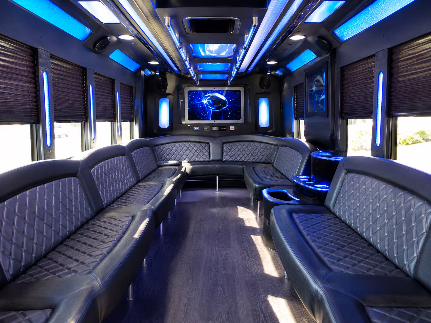 pembroke pines 28 passenger party bus inside