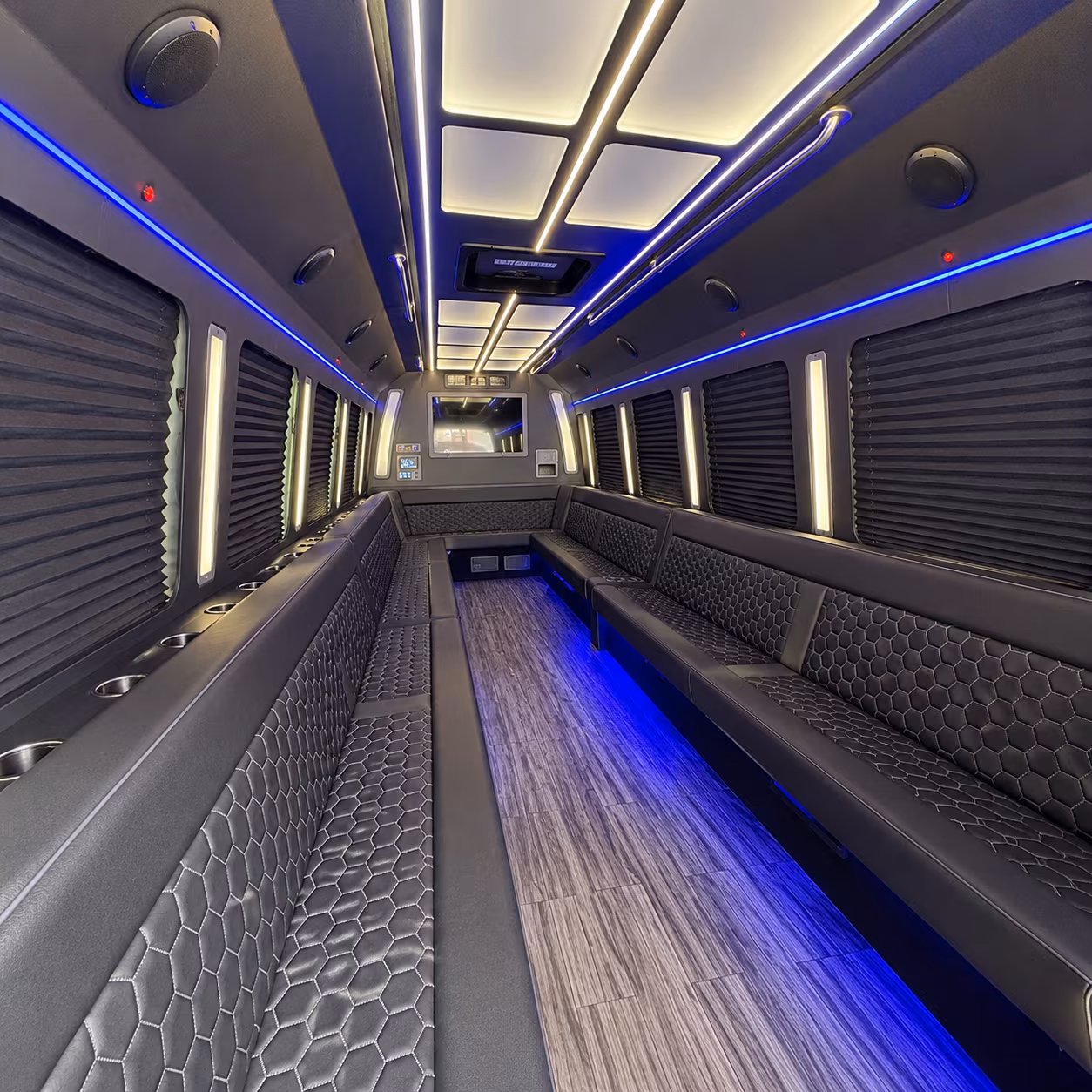 pembroke pines 30 passenger party bus interior