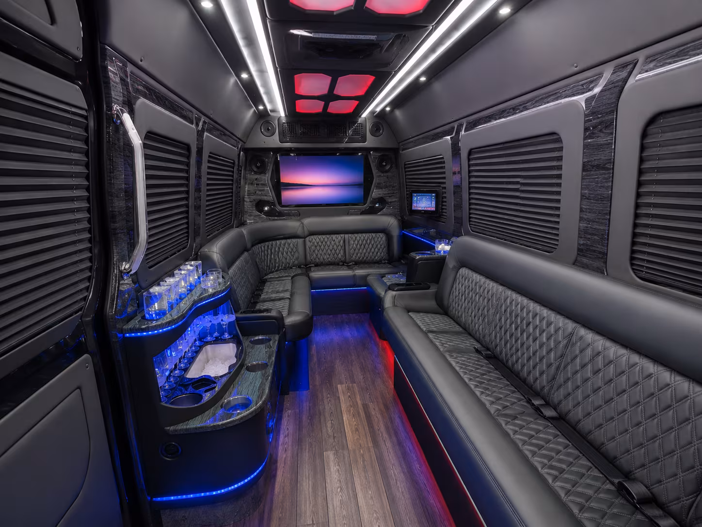 pembroke pines 50 passenger party bus interior